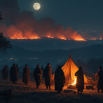 des gens du voyage s'installent clandestinement à marmande en pleine nuit pour fuir les incendies de forêt, provoquant une situation délicate pour les autorités locales.