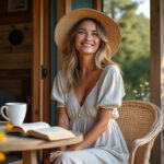 découvrez en exclusivité les vacances simples et authentiques d'élodie gossuin dans leur charmante cabane au cœur des landes.