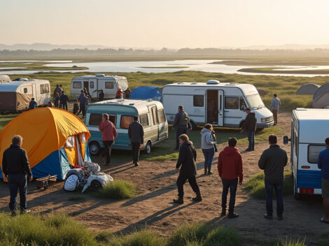 à guérande, les gens du voyage quittent le terrain après six jours d'occupation, mettant fin à une situation suivie de près par la communauté locale.