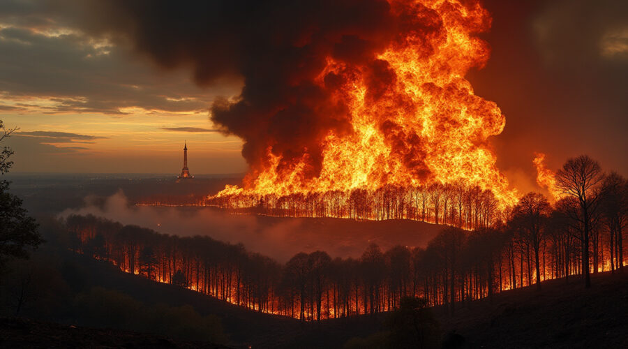 un feu de forêt d'une ampleur inédite dévaste la région de fontainebleau en île-de-france, mobilisant d'importants moyens pour maîtriser les flammes et protéger les habitants.