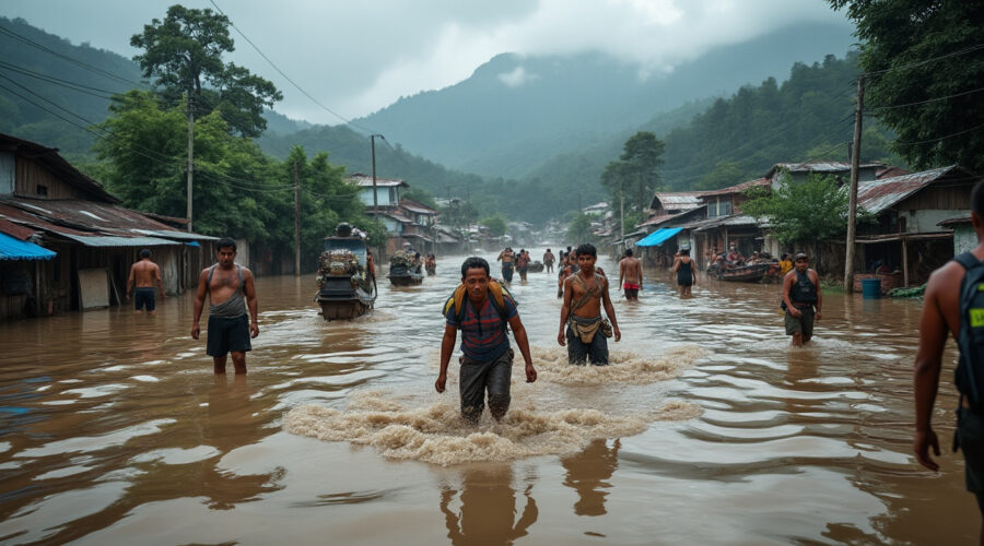 inondations dévastatrices au népal causent au moins 19 morts, avec 384 touristes toujours portés disparus. suivez les dernières mises à jour et actions de secours.