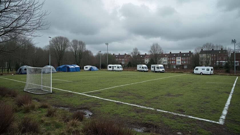 découvrez la situation préoccupante liée à l'installation non autorisée de gens du voyage sur l'ancien terrain de football de la commune, ses impacts et les réactions locales.