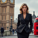 découvrez comment brigitte macron illumine londres avec une tenue rouge et noire alliant charme et élégance impeccable.