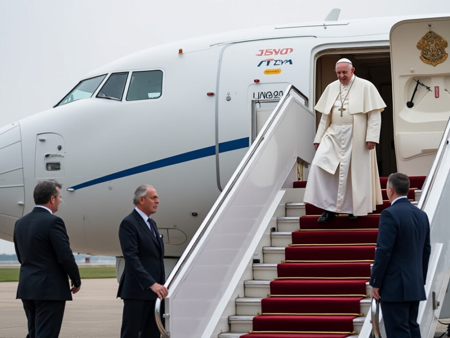 le pape léon xiv arrive en france pour sa première visite, un déplacement très attendu qui suscite l’intérêt des fidèles et du public.