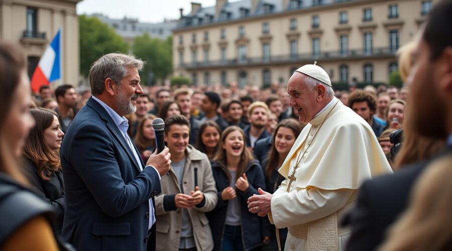 lors de son voyage en france, le pape léon xiv appelle les jeunes à prendre leur époque en main, rapporte eudes d’orléans.