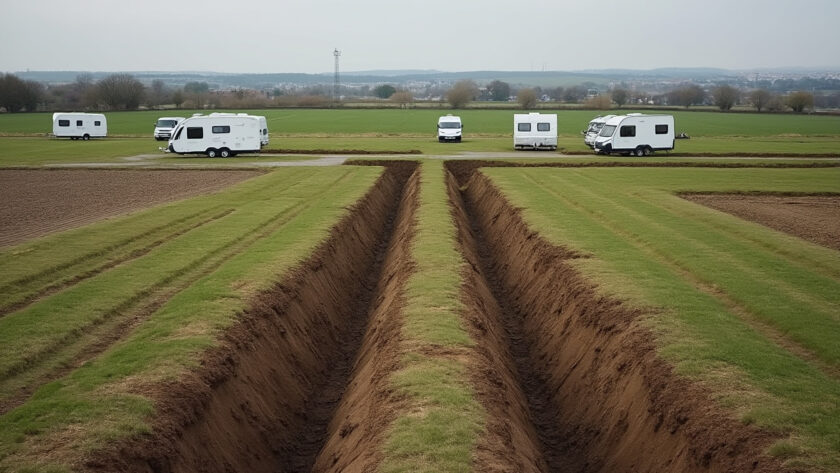 près de toulouse, des tranchées apparaissent sur des terrains occupés par des caravanes. découvrez ce que l’on sait de la situation.