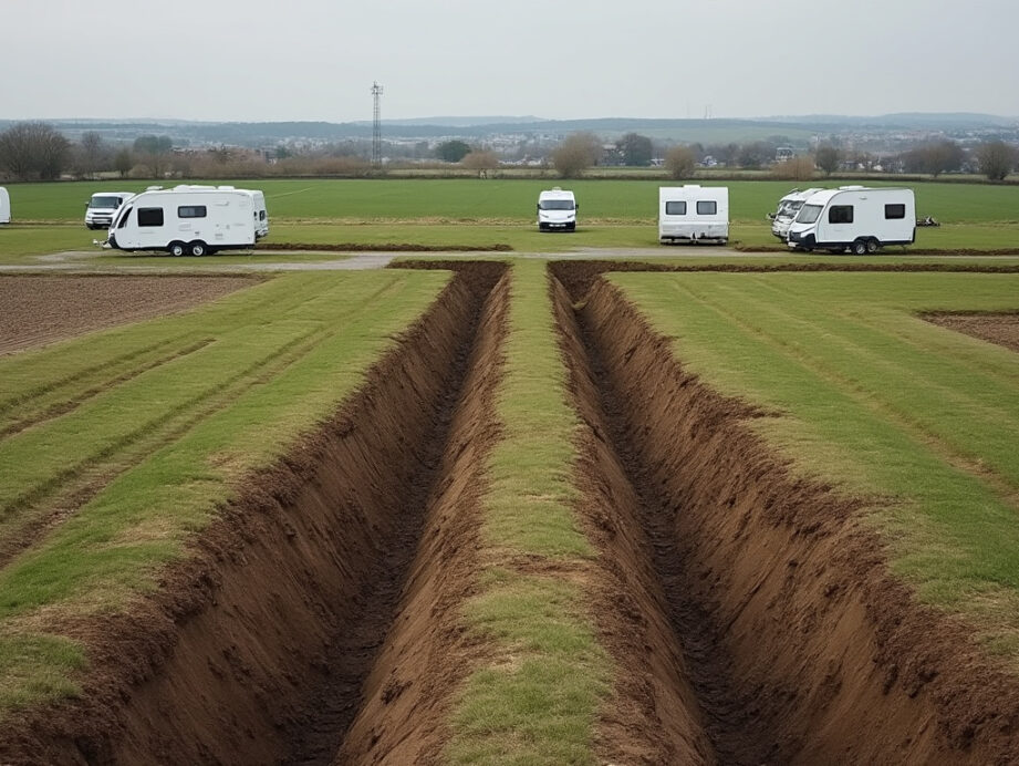 près de toulouse, des tranchées apparaissent sur des terrains occupés par des caravanes. découvrez ce que l’on sait de la situation.